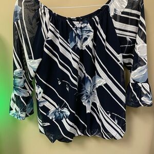 Floral Striped Women's Top